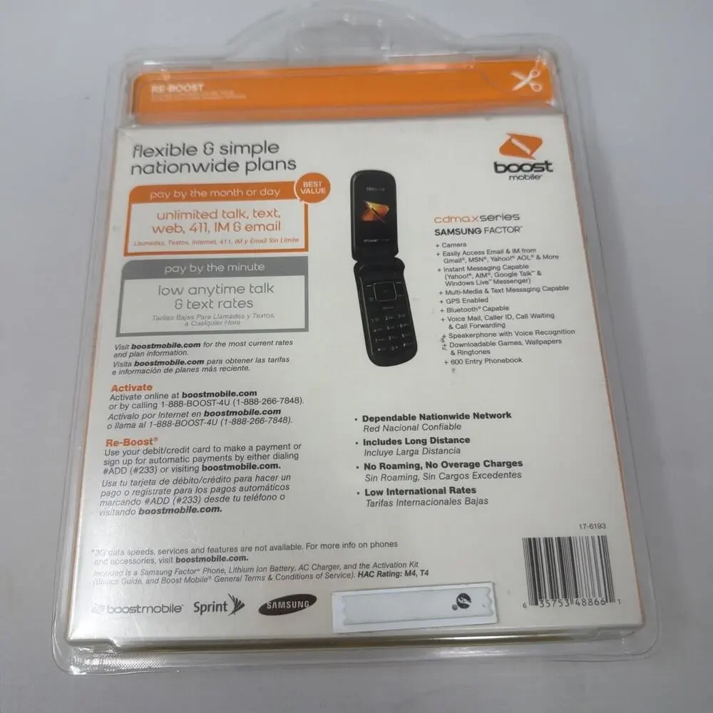 Samsung M260 Factor Boost Mobile Cell Phone Camera New Factory Sealed